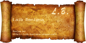 Laib Benigna névjegykártya